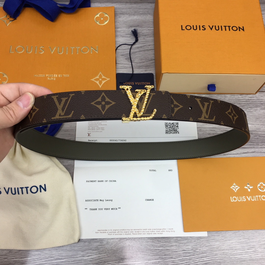 LV Women Initiales 30mm Reversible Belt M0696V